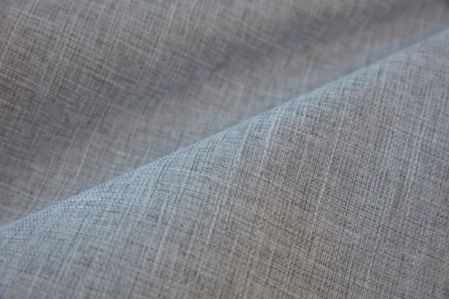 Catalogue 303 shade 303-12, Gray B — blackout curtain fabric close-up showing the weave and drape